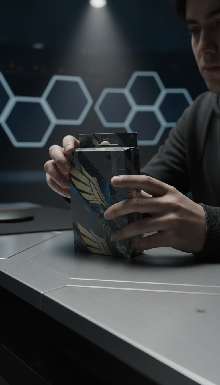 Sealed Mobile Suit Gundam 00 booster box in use