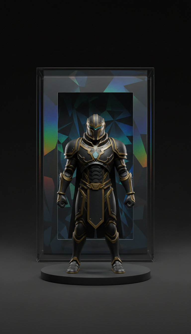 Die-cast villain collectible figure, Hero angle is 3/4 slightly elevated, capturing both product face and window-box...