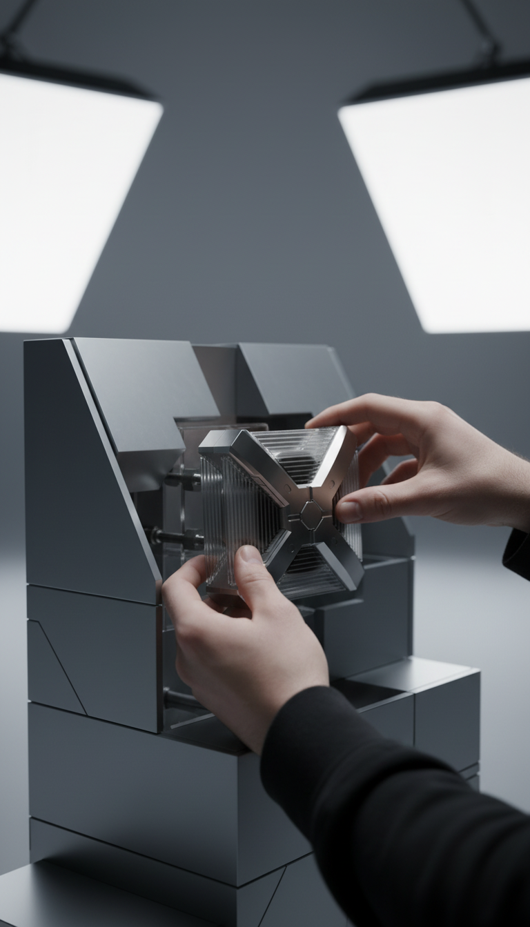 Modern Geometric Cooling Unit in use