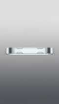 A smart lighting solution with a sleek, modern design, perfectly centered against a gradient background from 'Soft Silver'...