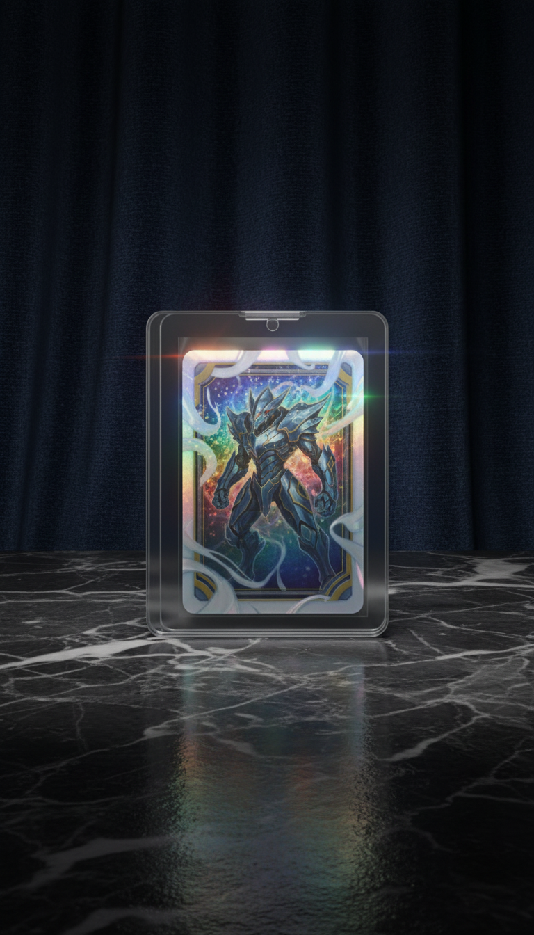 Holographic tournament promo card in a new setting
