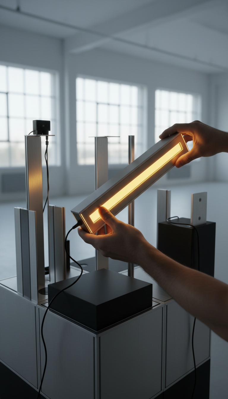 Aluminum LED Ambient Light Bar in use