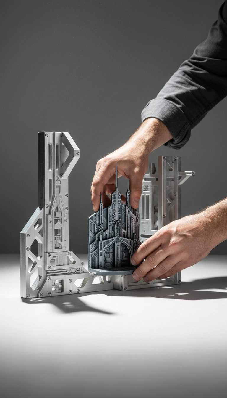 Hand-Painted Bookend in use