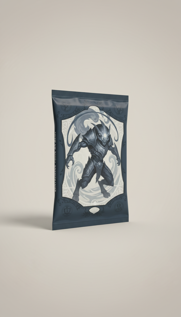 Magic: The Gathering booster pack, Opt for a 3/4 angle that captures the booster packs' artwork and packaging details...