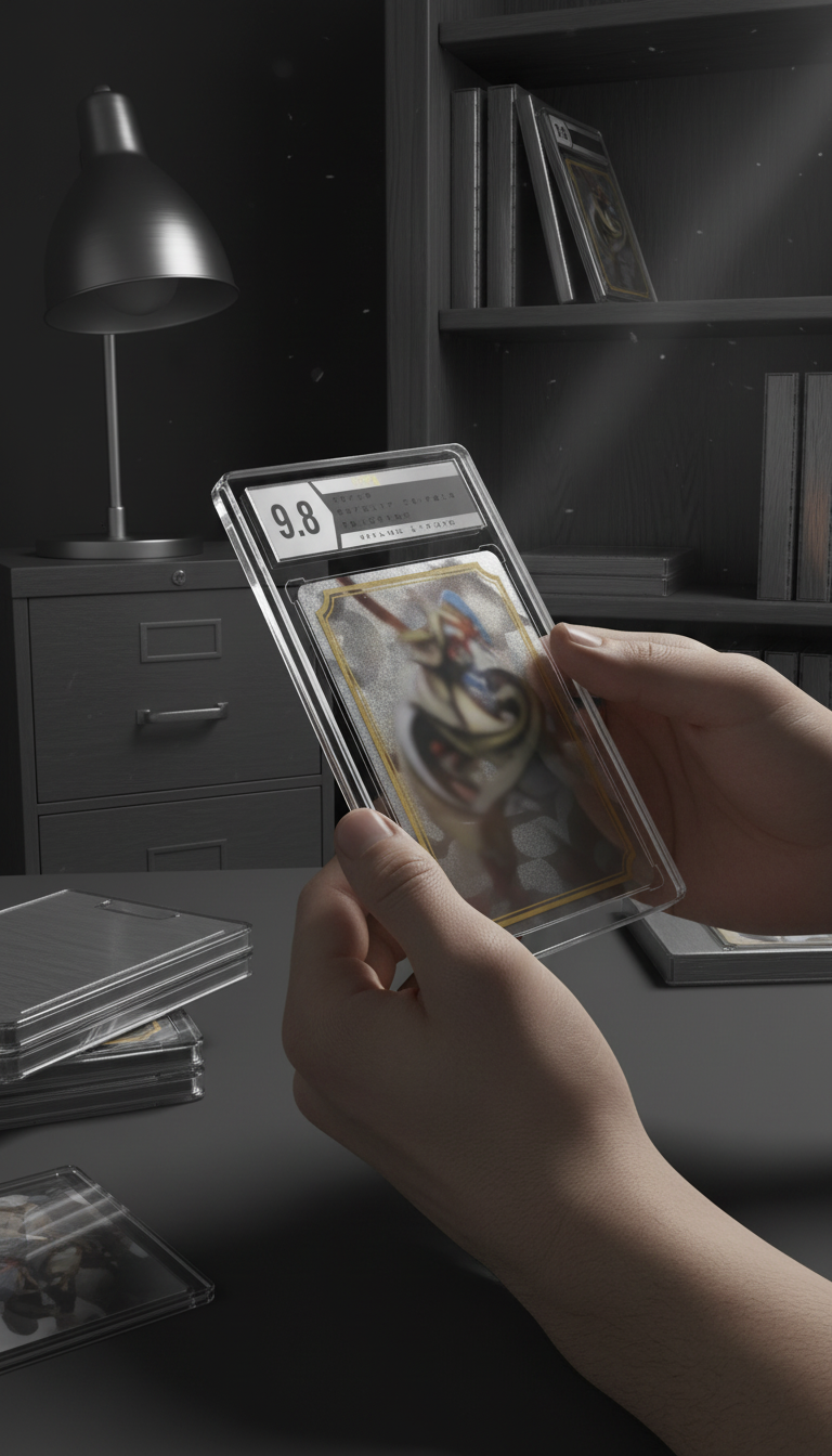 Graded TCG Card Precision Slab in use