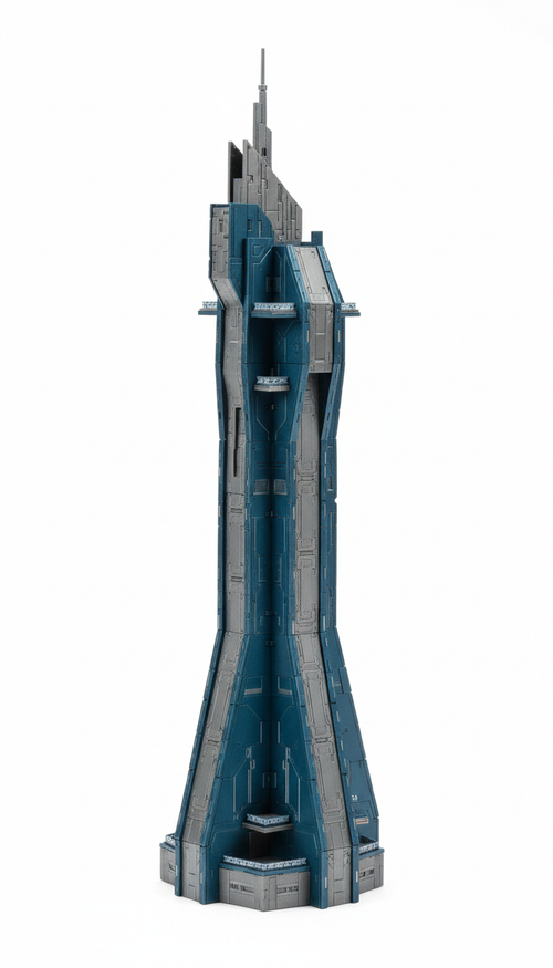 A meticulously crafted DIY landmark model kit, highlighting its intricate architectural details. The lighting is soft and...
