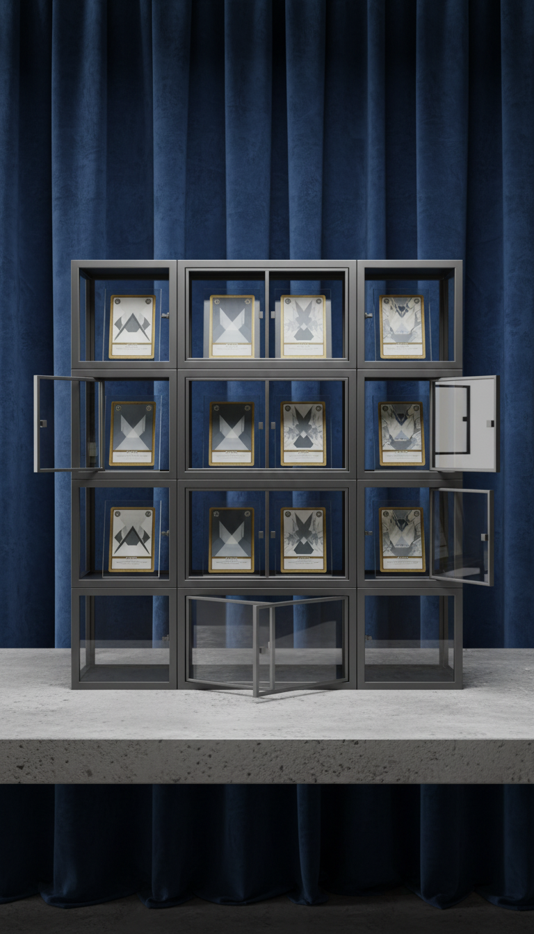 Modular Display Case With Magnetic Panels in a new setting