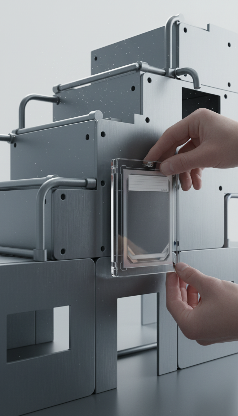 Crystal-Clear Acrylic Standard Case in use
