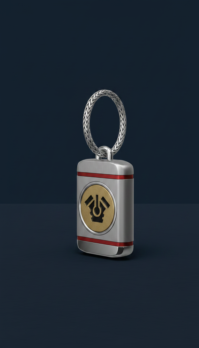 Alternate angle view of Motorsport Heritage Key Fob