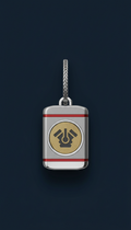 Engineered Elegance motorsport heritage key fob, Default angle is 3/4 view at eye-level or slightly low, showing depth and...